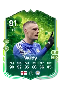 Jamie Vardy Grassroot Greats 91 Overall Rating