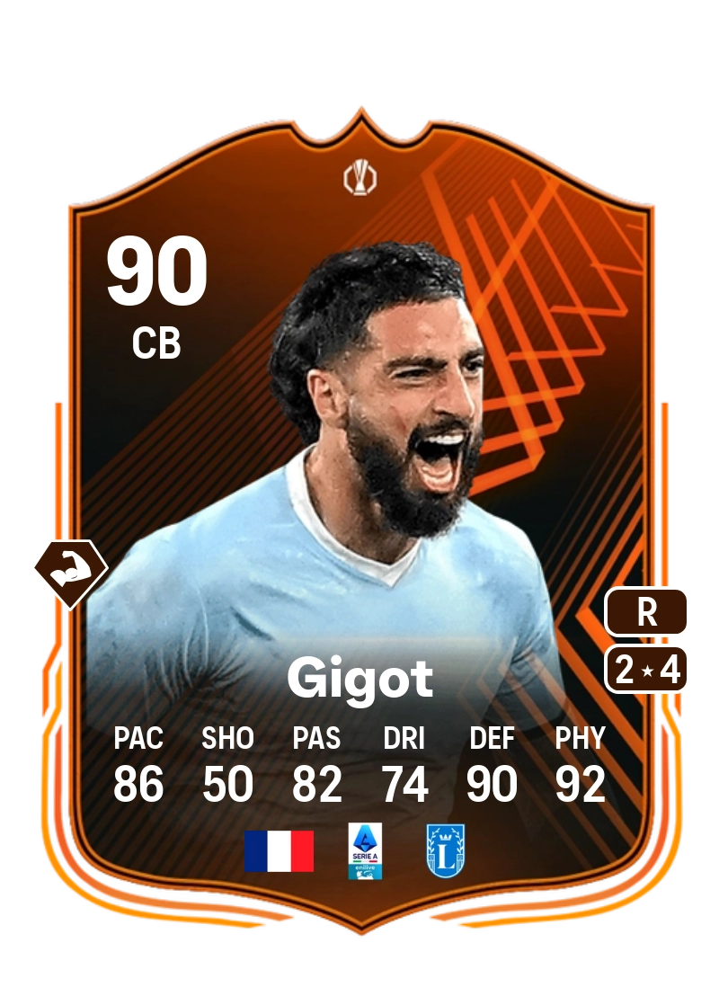 Samuel Gigot UEFA Europa League RTTF 90 Overall Rating