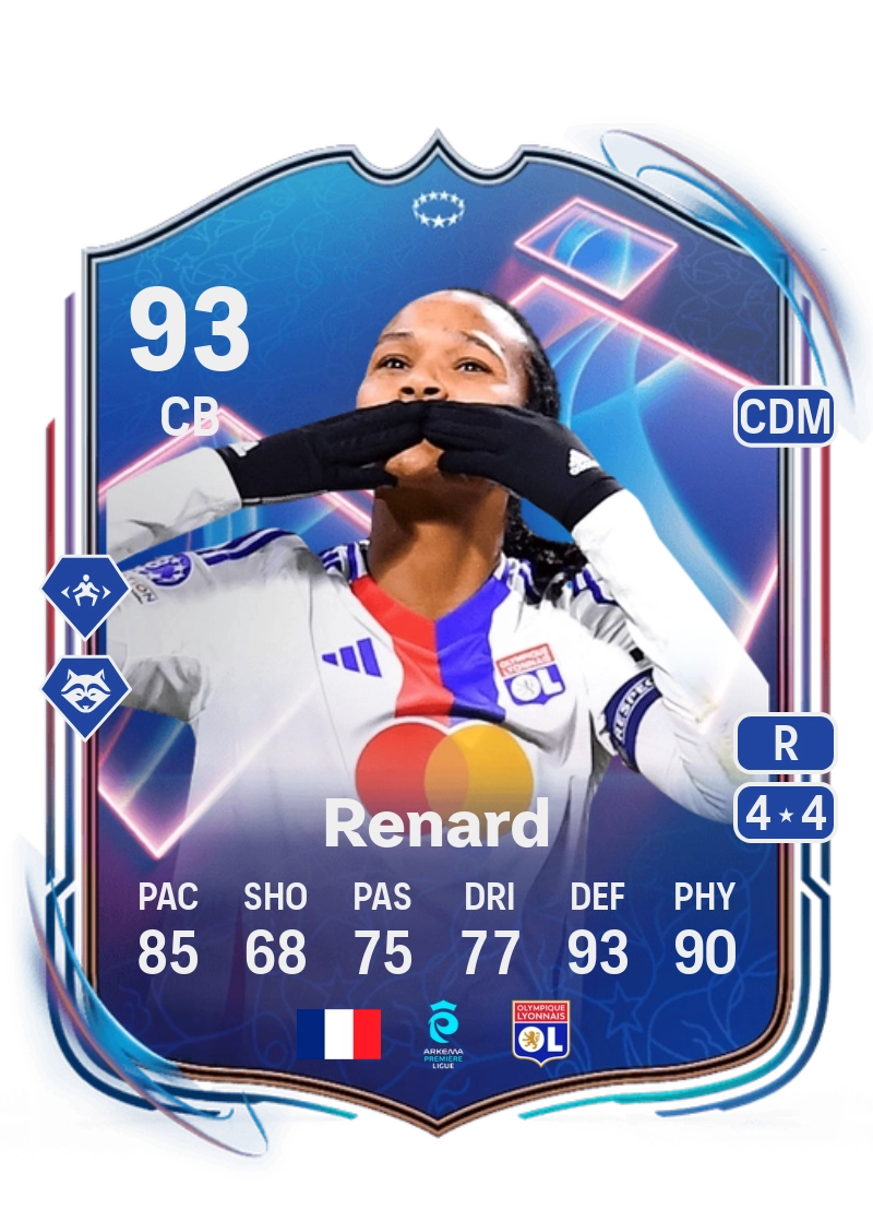 Wendie Renard UWCL Dreamchasers 93 Overall Rating