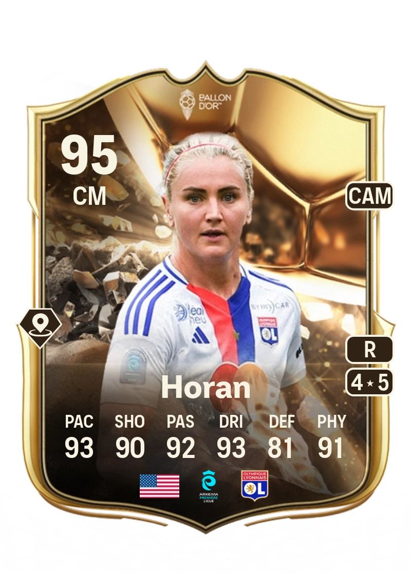 Lindsey Horan Ballon d'Or 95 Overall Rating