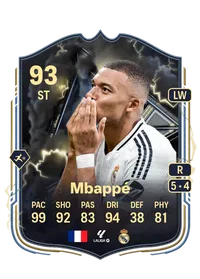 Kylian Mbappé Thunderstruck 93 Overall Rating