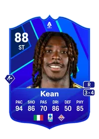 Moise Kean POTM SERIE A 88 Overall Rating