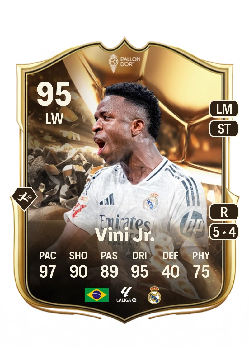 Vini Jr. Ballon d'Or 95 Overall Rating