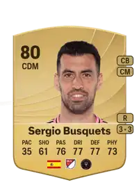 Sergio Busquets Common 80 Overall Rating