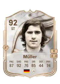 Gerd Müller Icon 92 Overall Rating