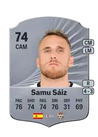 Samu Sáiz Rare 74 Overall Rating