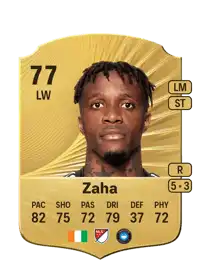 Wilfried Zaha Rare 77 Overall Rating