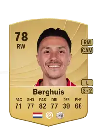 Steven Berghuis Common 78 Overall Rating