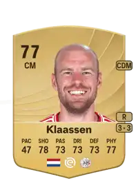 Davy Klaassen Common 77 Overall Rating
