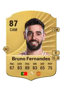 Bruno Fernandes Rare 87 Overall Rating