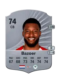 Riechedly Bazoer Rare 74 Overall Rating