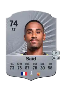 Wesley Saïd Rare 74 Overall Rating