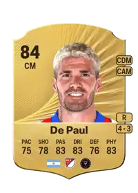 Rodrigo De Paul Rare 84 Overall Rating