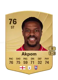 Chuba Akpom Common 76 Overall Rating