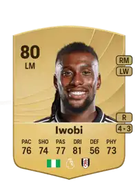 Alex Iwobi Common 80 Overall Rating