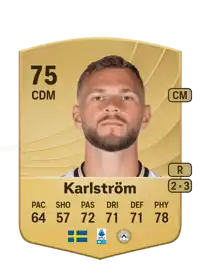 Jesper Karlström Common 75 Overall Rating