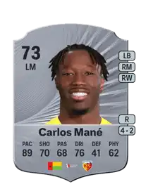 Carlos Mané Rare 73 Overall Rating