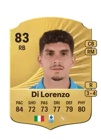Giovanni Di Lorenzo Rare 83 Overall Rating