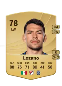 Hirving Lozano Common 78 Overall Rating