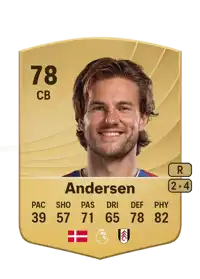 Joachim Andersen Common 78 Overall Rating