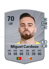 Miguel Cardoso Common 70 Overall Rating