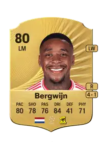 Steven Bergwijn Rare 80 Overall Rating