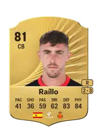 Raíllo Rare 81 Overall Rating
