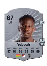 Yaw Yeboah Rare 67 Overall Rating
