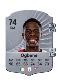 Chiedozie Ogbene Rare 74 Overall Rating