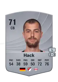 Alexander Hack Common 71 Overall Rating
