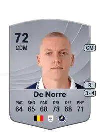 Casper De Norre Common 72 Overall Rating