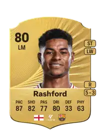 Marcus Rashford Rare 80 Overall Rating
