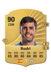 Rodri Rare 90 Overall Rating