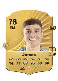 Daniel James Rare 76 Overall Rating