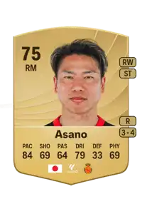 Takuma Asano Common 75 Overall Rating