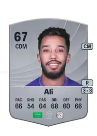 Mukhtar Ali Common 67 Overall Rating