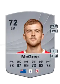 Riley McGree Common 72 Overall Rating