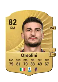 Riccardo Orsolini Rare 82 Overall Rating