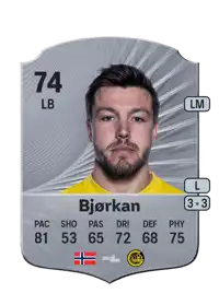 Fredrik Bjørkan Rare 74 Overall Rating