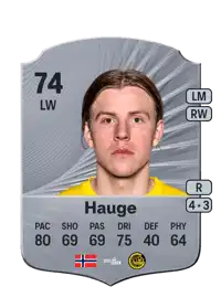 Jens Petter Hauge Rare 74 Overall Rating