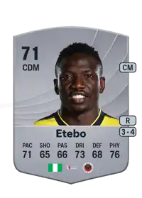 Oghenekaro Etebo Common 71 Overall Rating