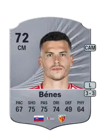 László Bénes Rare 72 Overall Rating