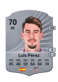 Luis Pérez Rare 70 Overall Rating