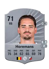 Siebe Horemans Rare 71 Overall Rating