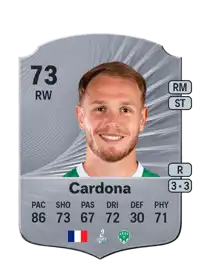 Irvin Cardona Rare 73 Overall Rating
