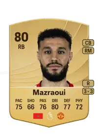 Noussair Mazraoui Common 80 Overall Rating