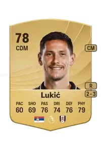 Saša Lukić Common 78 Overall Rating