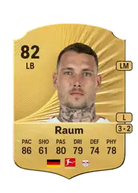 David Raum Rare 82 Overall Rating