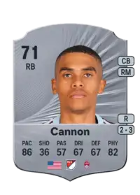 Reggie Cannon Rare 71 Overall Rating