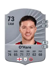 Callum O'Hare Rare 73 Overall Rating